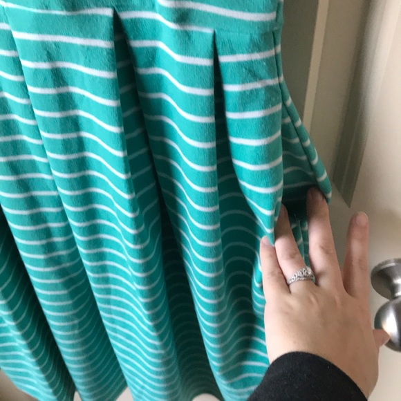 Teal and white stripe Amelia - Picture 4 of 4